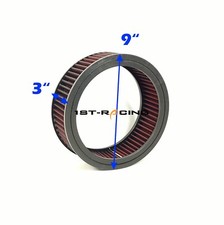9 L X 9 W X3 H Super Flow Round Air Cleaner Washable Filter Kit For Gm Chevy 9 L X 9 W X3 H Super Flow Round Air Cleaner Washable Filter Kit For Gm Chevy
