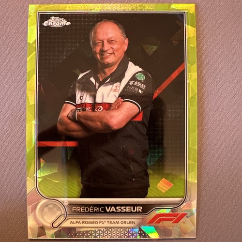 2022 Topps Chrome Sapphire F1 #158 LimeGreen CrackedIce Frederic Vasseur. 80/199