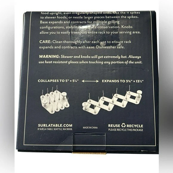 Sur La Table Stainless Steel Collapsible Accordian Skewer For The Grill - Image 2 of 4