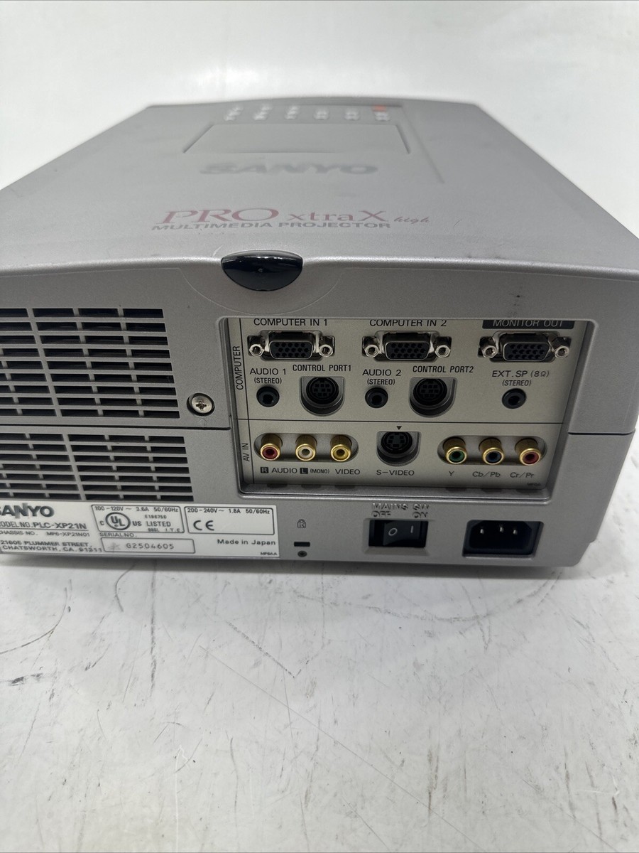 Sanyo PLC-XP21N Pro xtraX High Multimedia Projector 2500 Lumens | eBay