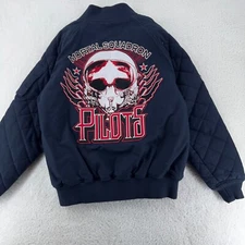 MORTAL SQUADRON PILOTS STALL & DEAN QUILTED JACKET FITS LIKE LARGE varsity