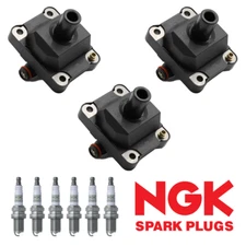 3 Ignition Coil & 6 NGK Platinum Spark Plug fit Mercedes-Benz SL320 3.2L UF137