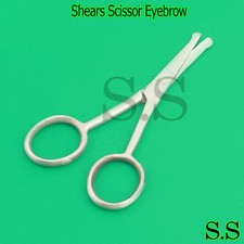 3" Round Tip shears Scissor Eyebrow Embroidery mustache trimming nose Pets safe