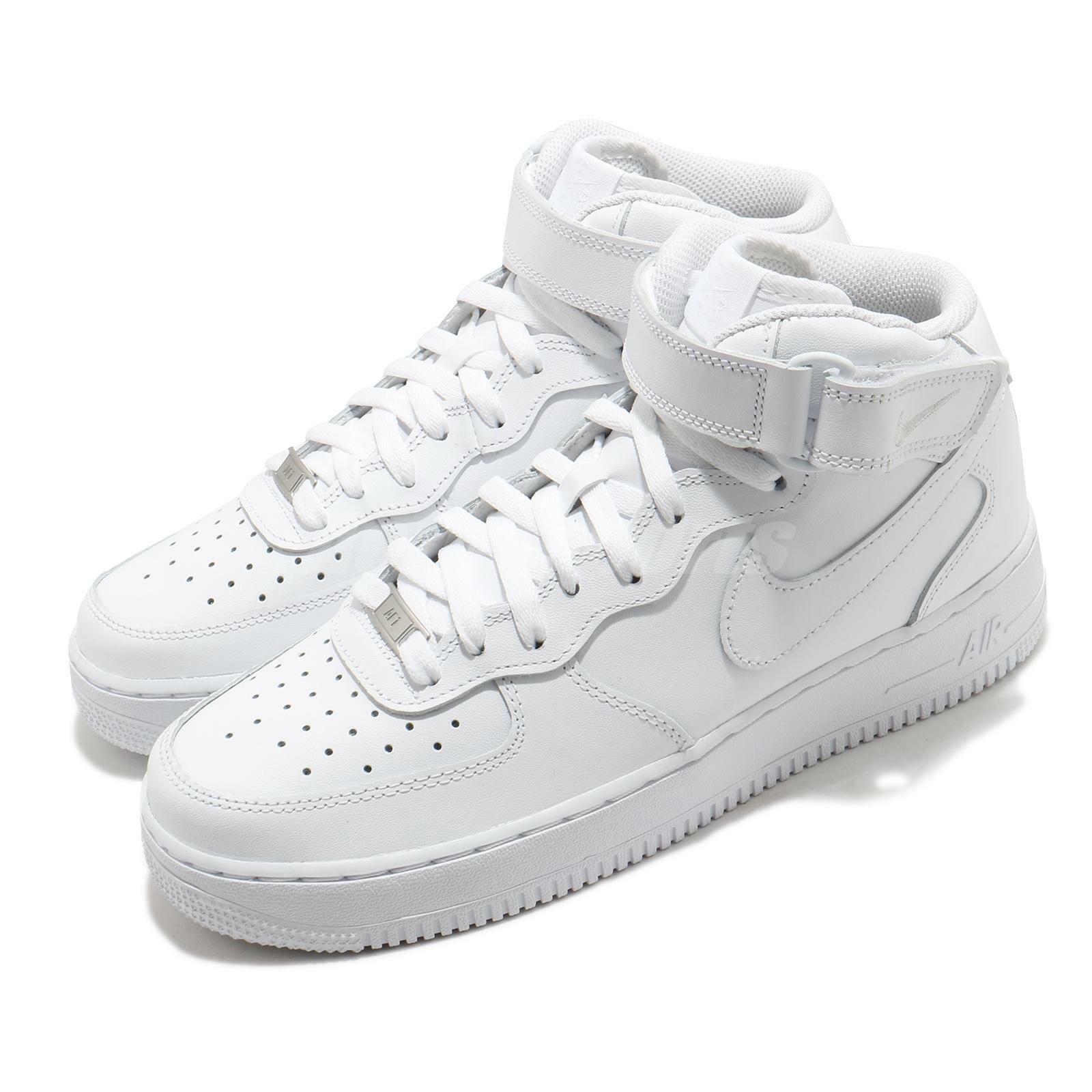 white nike air force 1 mid men's