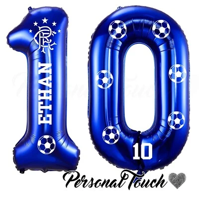 PERSONAISED BIRTHDAY Football Themed Personalised Birthday DECAL SET FOR FOIL NUMBER BALLOON