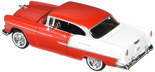 1955 Chevrolet Chevy Bel Air 1:24 Scale Diecast Model Motormax 73229 Red Green - Picture 4 of 11