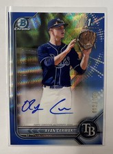 2022 Bowman Draft Ryan Cermak Chrome Blue Wave Refractor Auto /150 #CDA-RCK