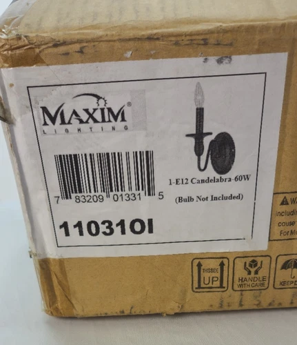 NEW Maxim 1 Light 9" Wall Sconce from Towne Collection Oil Rubbed Bronze Finish - Picture 10 of 10