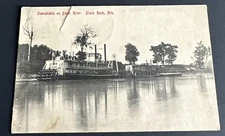Postcard: Steamboats on the Black River ~ Black & White ~ Black Rock, Arkansas