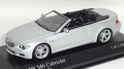 VERY RARE BMW 6 ER M6 E64 CABRIOLET MINERAL SILVER 1:43 MINICHAMPS 431026130