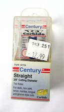 Century 1/4" Shank TCT Carbide Router Bit 3/8" Straight 40104