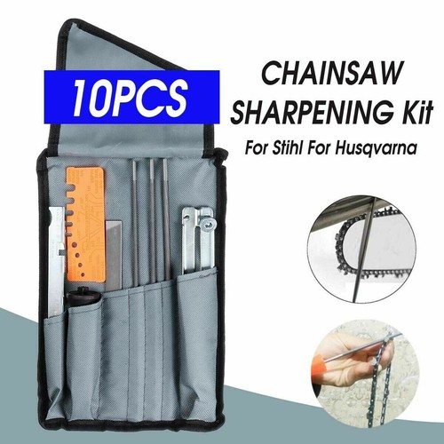 10PCS Chainsaw Sharpening File Filing Kit Chain Sharpener For Stihl ...