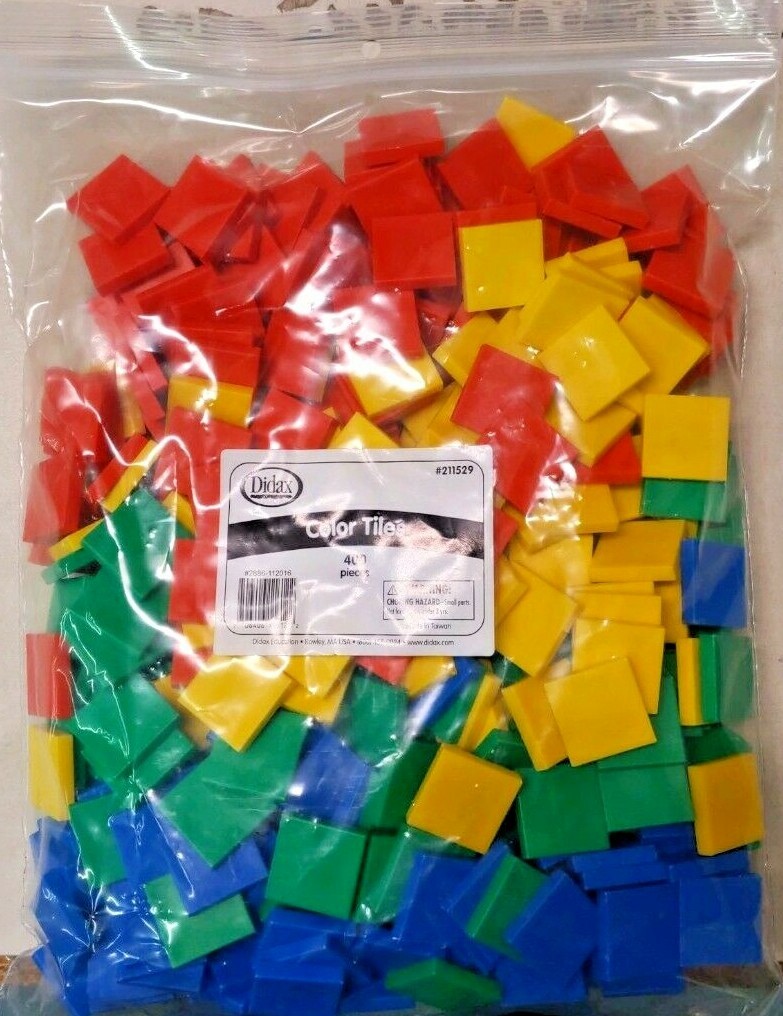 ハイパーインタラクティブ 数学 K12 Multi Color Manipulative Set Of 100 Plastic Tiles 1