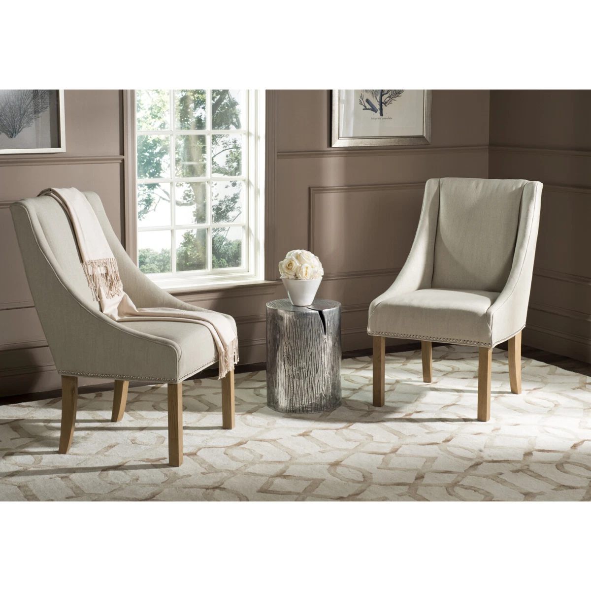 Safavieh dining sale chairs with arms