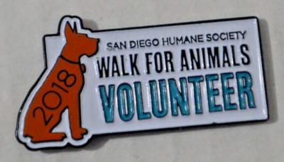 San Diego Humane Society Walk for Animals Volunteer 2018 Souvenir
