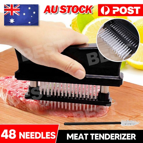 TECHTONGDA 48-Blade Stainless Steel Meat Tenderizer – For Steak, Chicken, Pork, New US
