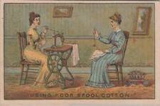 J P Coats Women Sewing Machine Using Poor Spool Cotton 1879 1880 Calendar HPV2