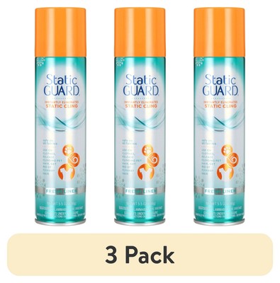 (3 pack) Static Guard Anti-Static Spray, Fresh Linen Scent, 5.5 oz Spray Can