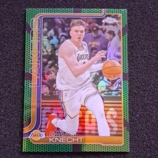 2025-26 Topps Chrome Dalton Knecht #130 Los Angeles Lakers Green Refractor 36/99