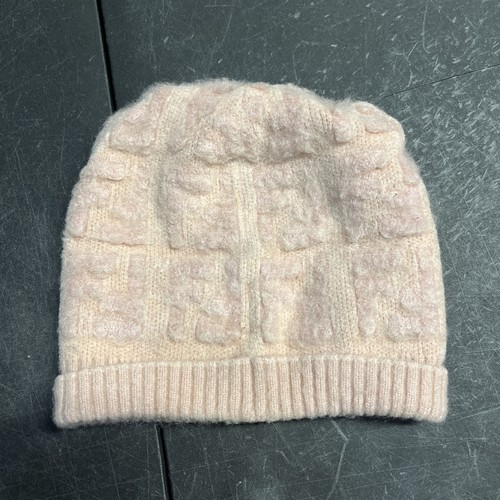 Fendi Pink Beanie Hat made in Italy used
