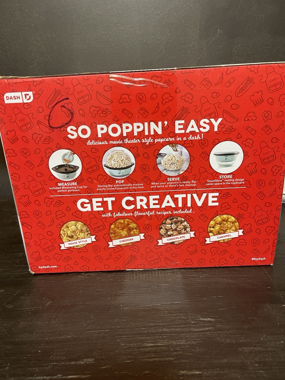 Blue Dash Smartstore Stirring Popcorn Maker Large 24 Cups Flip Bowl And Serve