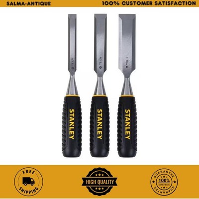 Wood Chisel Set Lacquer coated blades for rust resistance (3-Piece)