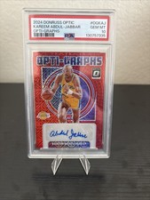 KAREEM ABDUL-JABBAR 2024-25 DONRUSS OPTIC OPTI-GRAPHS RED AUTO Q0234 PSA 10