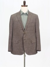 Sartoria Partenopea 42R Brown Sport Coat Blazer Jacket Solid 2-Button Wool Blend