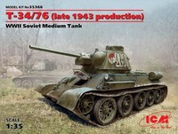Icm 35366 1/35 T-34/76 (SpäTe Produktion 1943) Wwii Sowjetischer Panzerbausatz