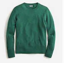 J. Crew Cashmere classic-fit crewneck sweater jungle green Sz Small