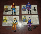 Custom GI Joe Battle Frogs/Cobra Infiltrators 4 figures w/file cards & weapons