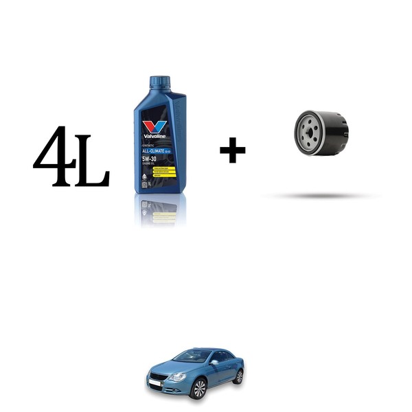 Set ÖLfilter Und 4L FüR VW EOS (1F7, 1F9) 1.6 FSI 85Kw Von 2006-image