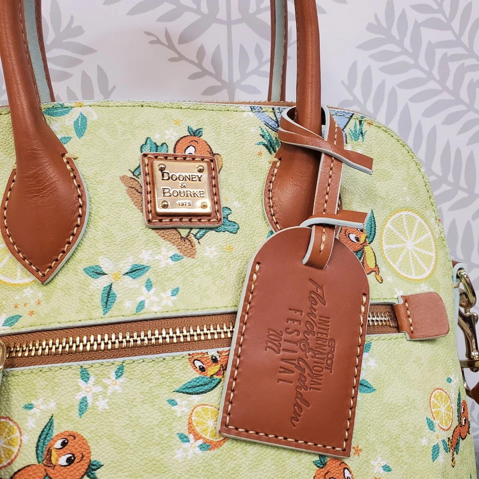 Disney Dooney and Bourke Orange Bird Flower Garden Festival 2022 Handbag Purse - Image 3 of 4