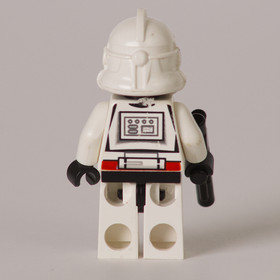 LEGO Star Wars Red Shock Clone Trooper Minifigure Coruscant Guard 8091 7671
