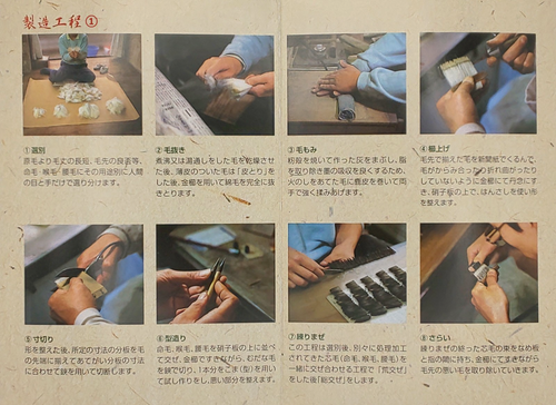 Autentica Toyohashi 『TANEN』 Spazzola Peli di Cavallo e Pecora n.4 Artigianato Giapponese - Foto 6 di 8