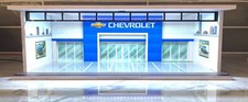 Chevrolet Dealership Theme Diorama For Hot Wheels 164 Model Garage Led Lights