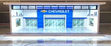 Chevrolet Dealership Theme Diorama FOR Hot Wheels 1:64 Model Garage LED Lights