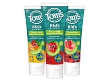 3 Tom's of Maine Anticavity Kids Natural Toothpaste.Strawberry,Mango,Watermelon