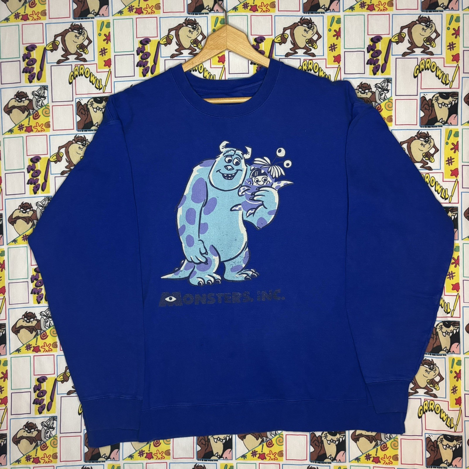 Sudadera Sully & Boo Monsters Inc. Disney Pixar Para Hombre 2XL Cuello Redondo Película Y2K