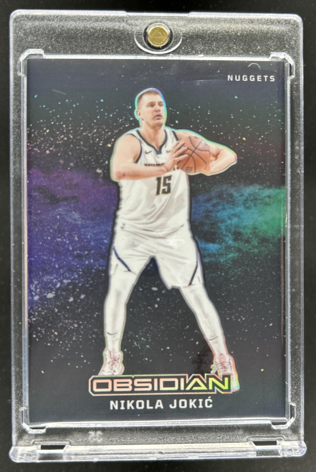 2023-24 Panini Obsidian Nikola Jokic Color Blast SSP Black #4 Nuggets