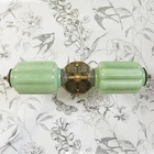 Vintage Milk Glass Bathroom Vanity Light - 2-Light Wall Sconce with Brass Finish