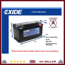 Battery fits ROLLS ROYCE PHANTOM GHOST DAWN 6.6 6.75 2003 on Exide 017 800A New