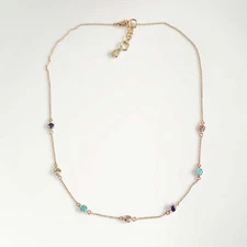 17" Cabi Minimalist CZ Station Necklace Chic Women Party Vacation Jewelry Gift