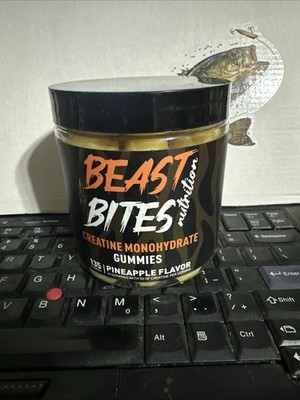 Beast Bites Creatine Gummies Pineapple Flavor Exp 1/27 free shipping