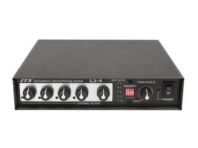 JTS CS-4 Automatic Microphone Mixer 4 Input Channels No Power Supply