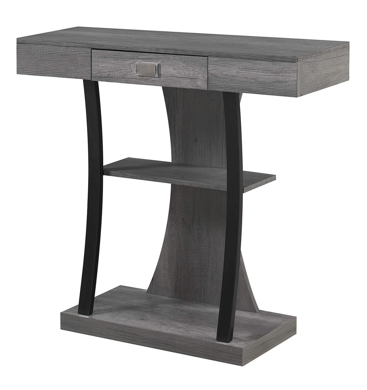 Convenience Concepts Newport Harri Console Table in Gray Wood Finish
