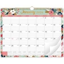 2026 Wall Calendar,Jan 2026 - Dec 2026 15" x 11.5" Twin-Wire Binding Thick Paper