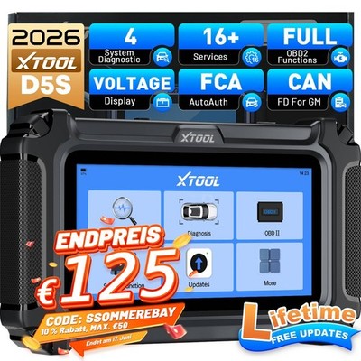 XTOOL D5S OBD2-Scanner   Fahrzeugdiagnosegerät für Motor, ABS, SRS, Getriebe
