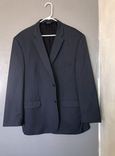Jos A Bank Dark Blue 100 Wool Traveler Mens Blazer Sport Coat Jacket 50R / 45W