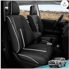 For Toyota 4runner 2011-2024 Full Set Custom Seat Covers Black White 5 Seater For Toyota 4runner 2011-2024 Full Set Custom Seat Covers Black White 5 Seater